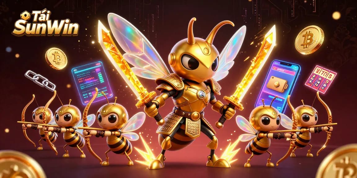 Tải SunWin and experience vibrant slot action with a golden hornet samurai and exciting game elements