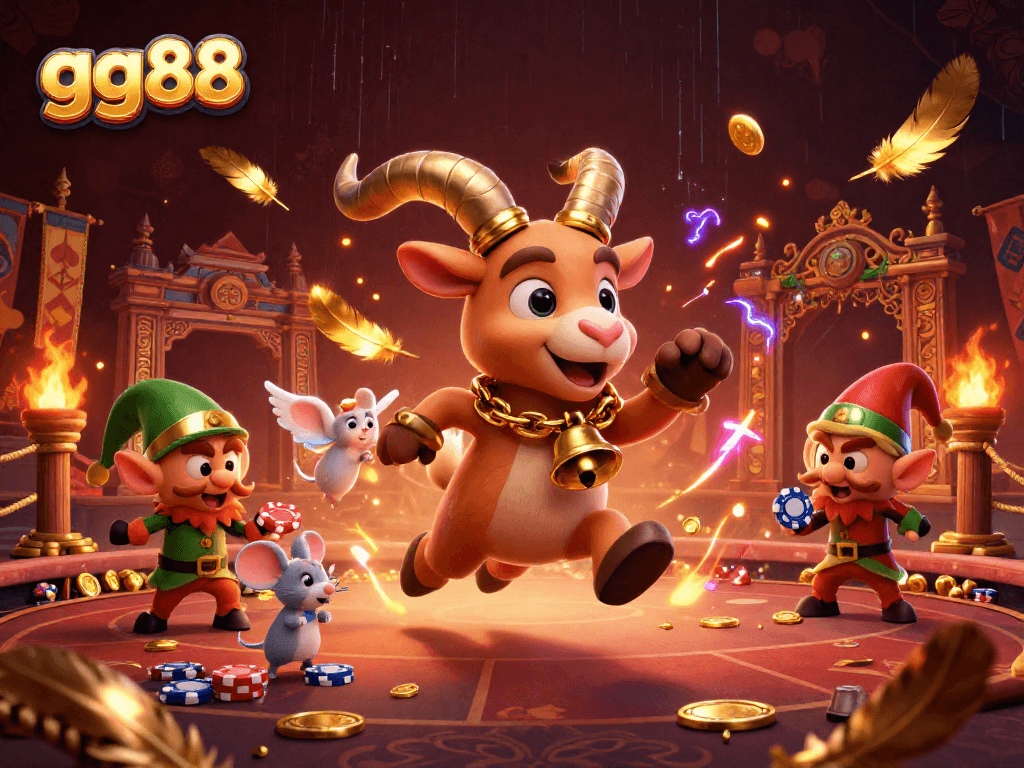Engage in thrilling GG88 actions amidst festive chaos in a vibrant casino