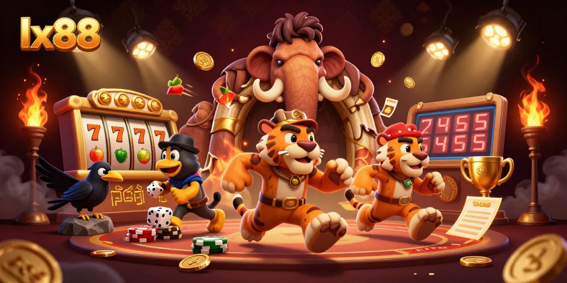 Engage in thrilling action with lx88 as cavemen and tigers manage a prehistoric casino.