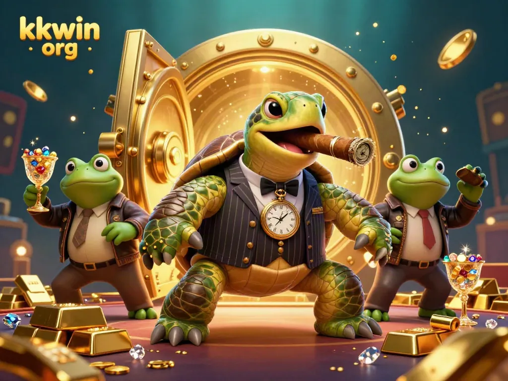 Experience thrilling gambling action with kkwin org in a vibrant 3D casino scene of animated characters.