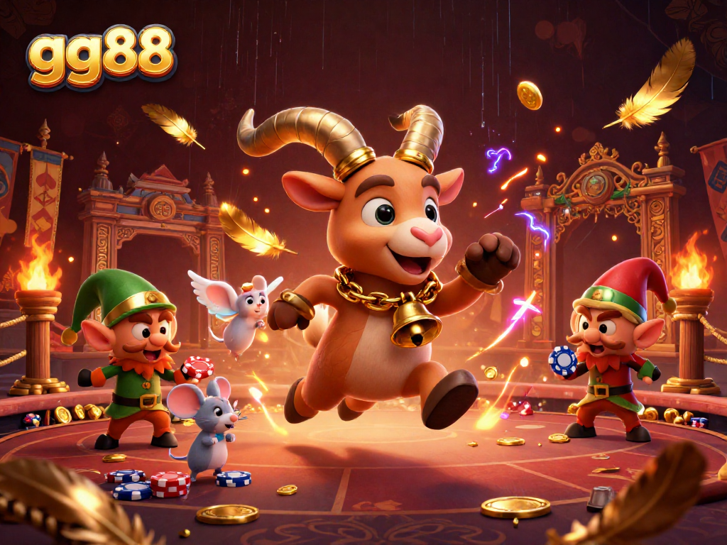 Engage in thrilling GG88 actions amidst festive chaos in a vibrant casino