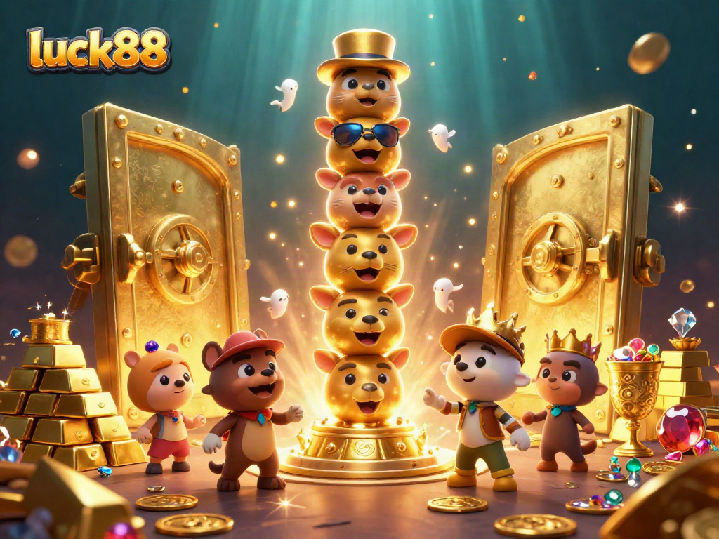 Experience the luck88 thrill with captivating 3D casino elements and golden treasures.