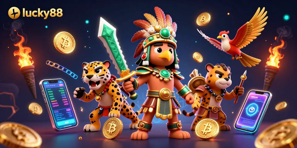 Spin the lucky88 slots and win with ultra-detailed Aztec warriors and crypto elements.