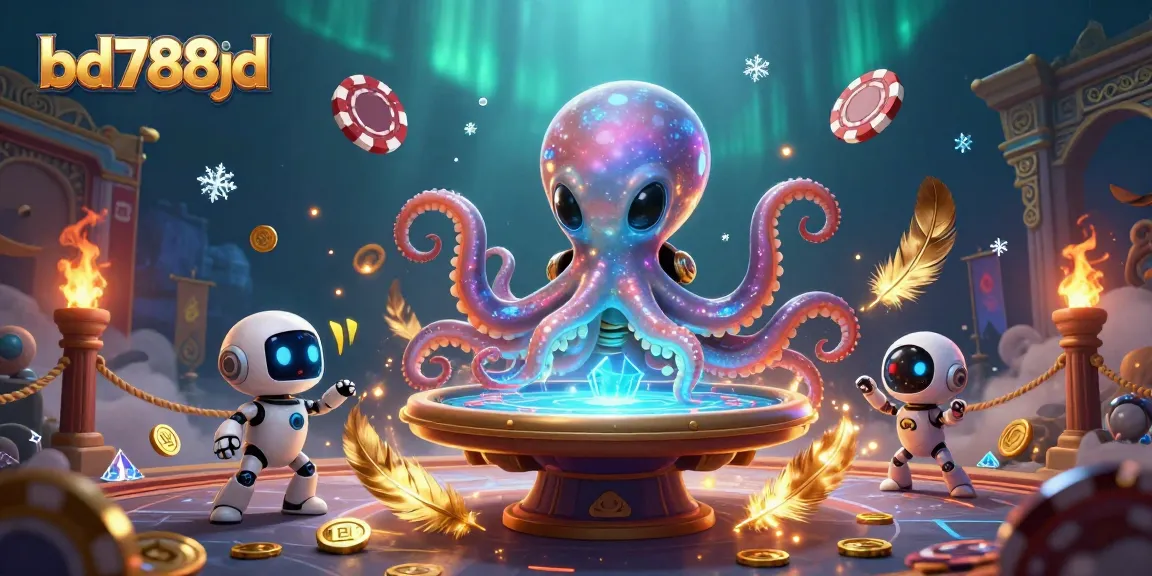 Experience thrilling gameplay with bd788bd's vibrant alien casino scene filled with poker excitement.