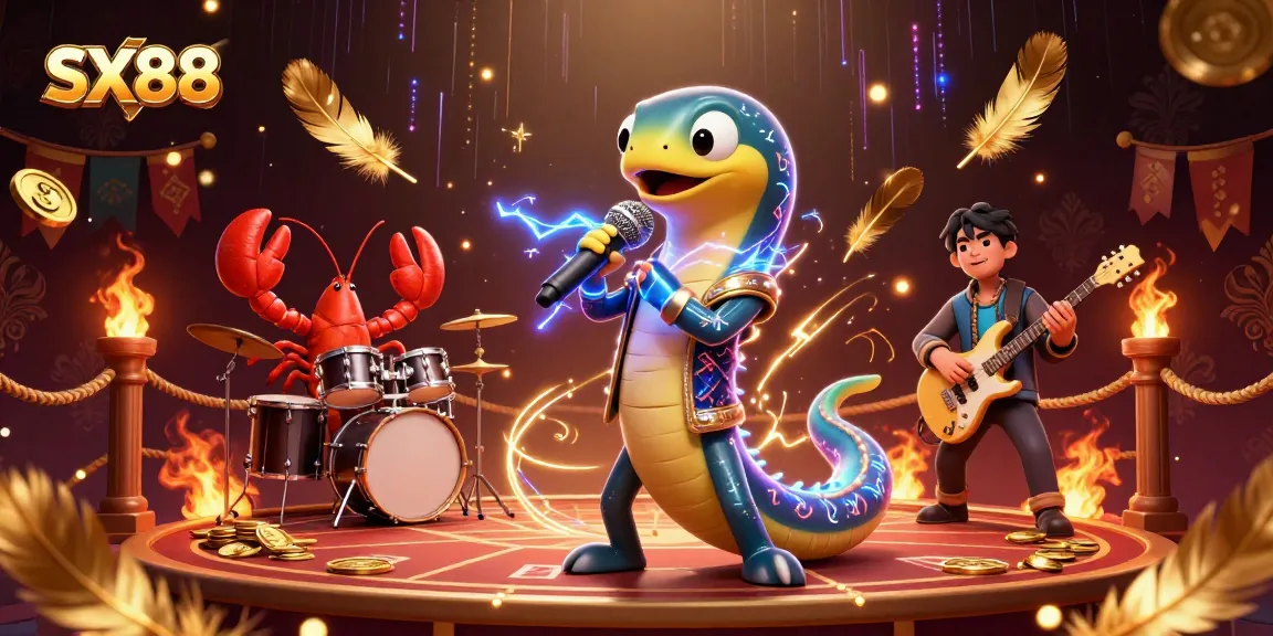SX88 players engage in exciting online casino games near a vibrant underwater stage.
