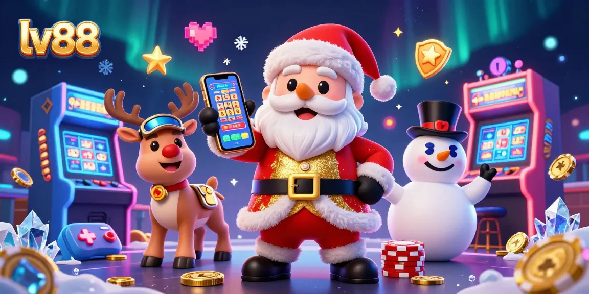Win big with lv88 at the exciting casino, featuring vibrant characters and sparkling gaming elements.