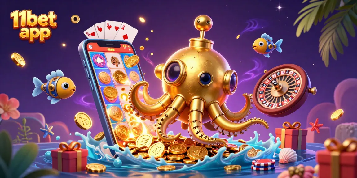 Win big with the 11bet app in this vibrant 3D casino underwater adventure.