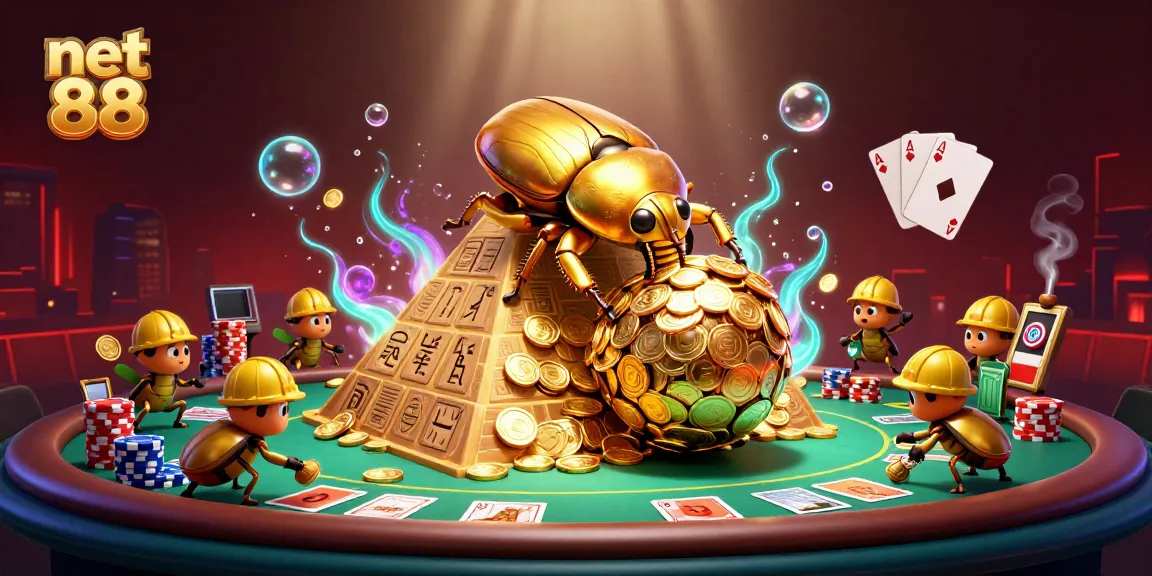 Engage with net 88 through a vibrant 3D casino scene featuring action-packed characters and rich game elements.