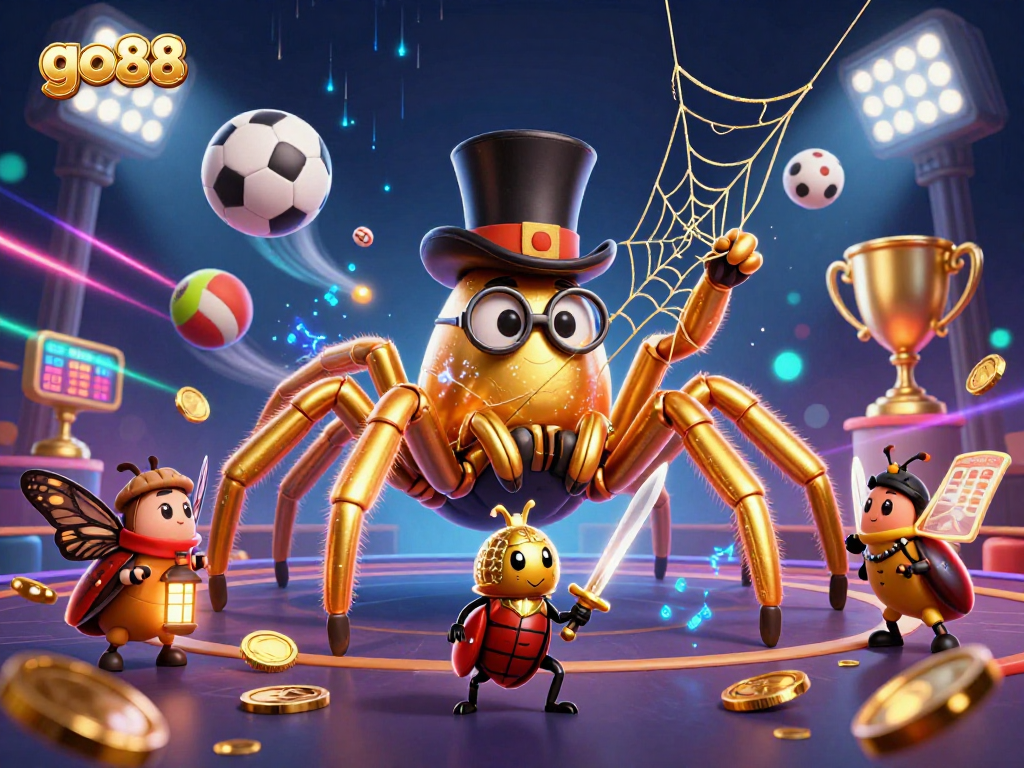 go88 showcases a thrilling gambling scene with dynamic sports elements and engaging characters.