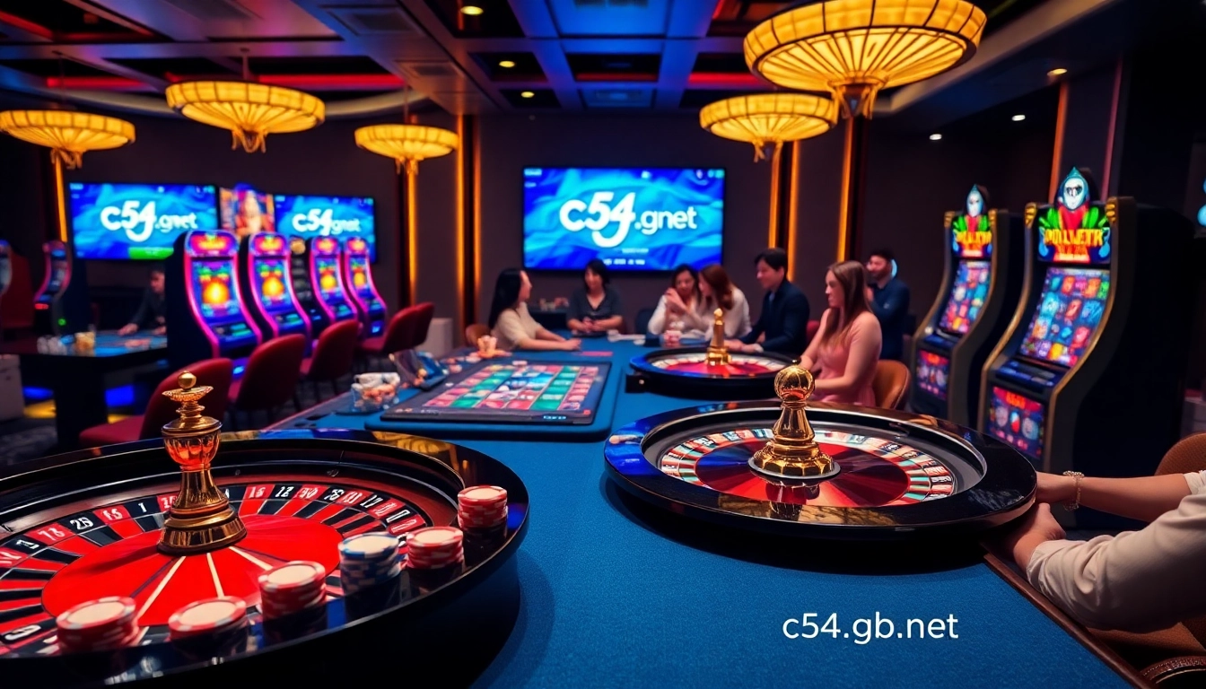 Experience high-stakes gaming excitement with c54.gb.net's vibrant online casino atmosphere.