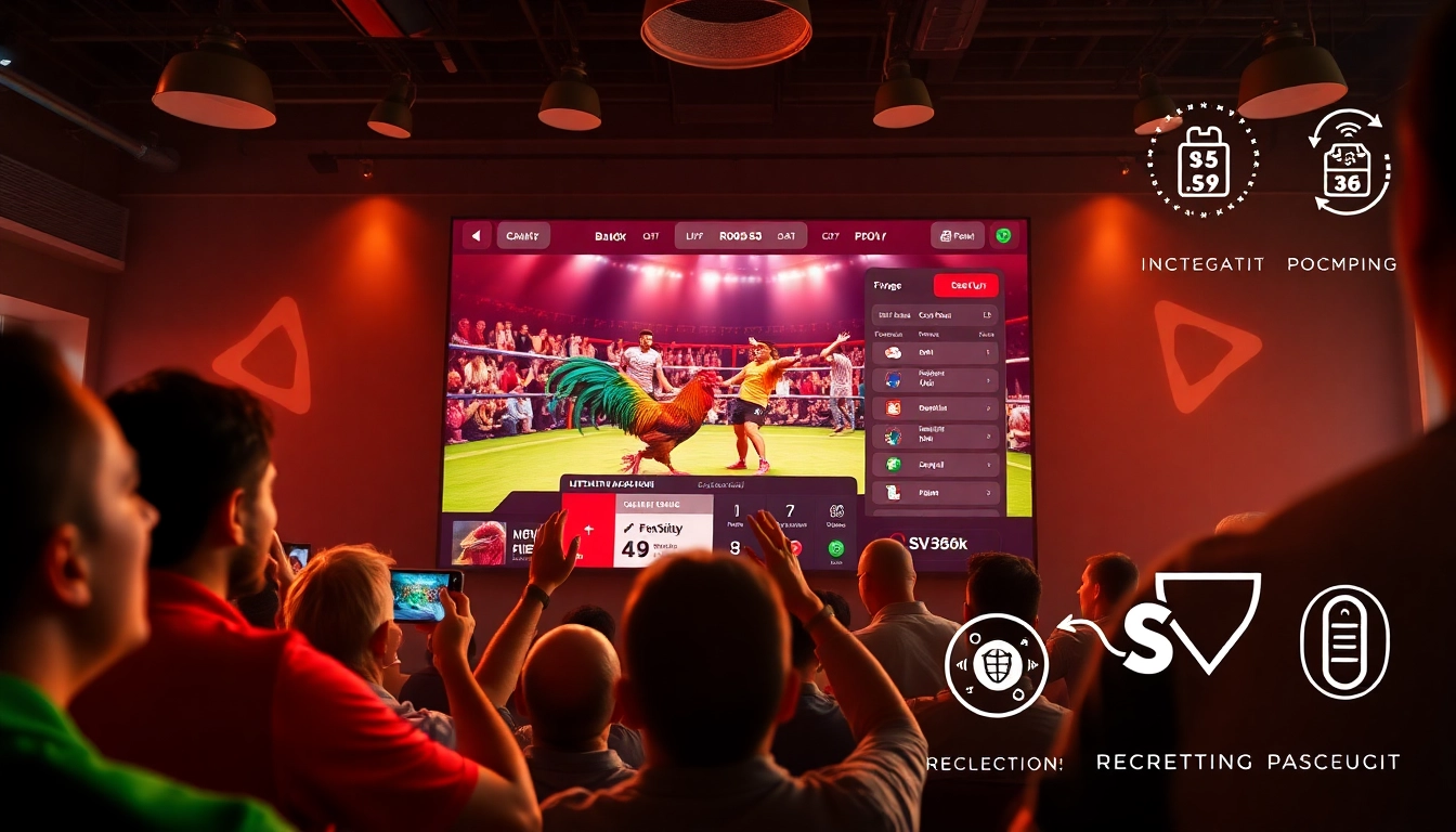 Live rooster fighting experience on sv368win.live with vibrant betting interface.