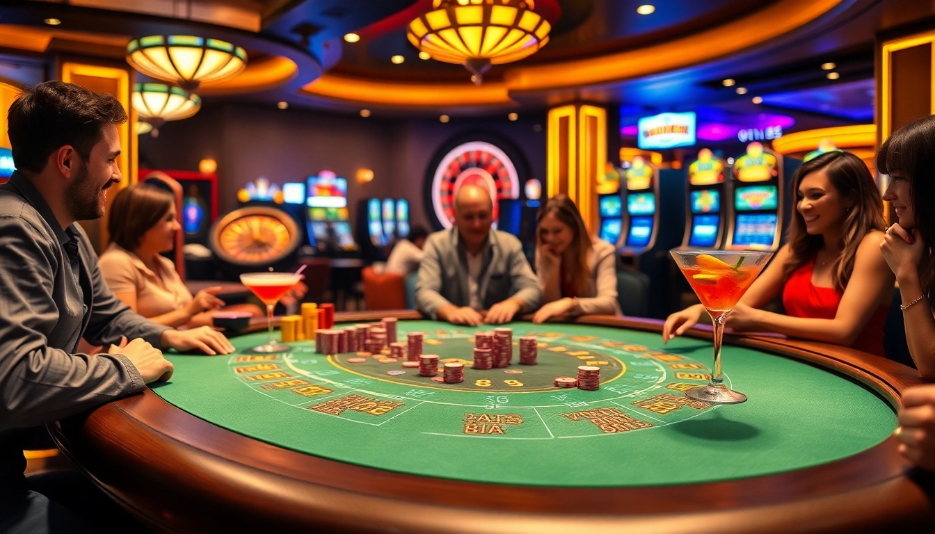 Experience thrilling action at Fun 88 poker table with excited players and vibrant atmosphere.