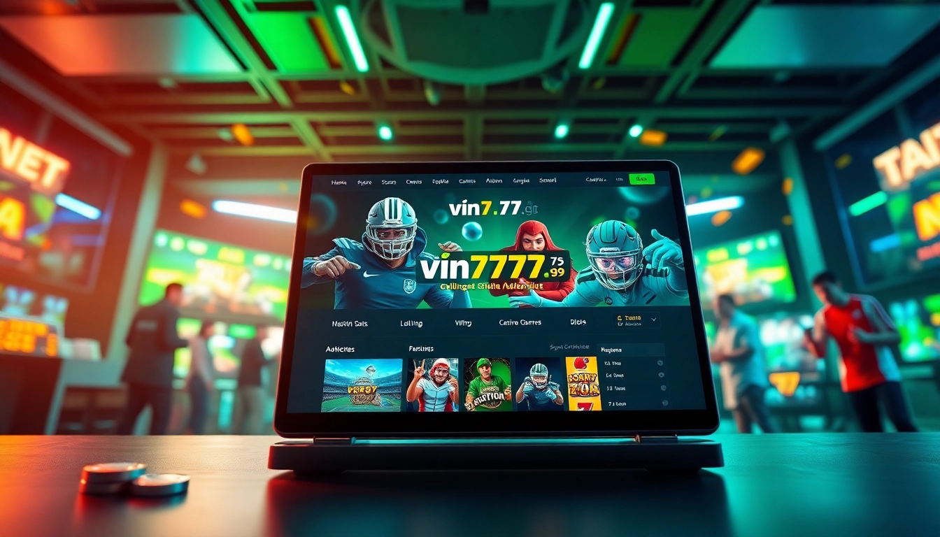 Discover the engaging interface of vin777.gb.net, the premier online betting platform featuring sports and casino games.
