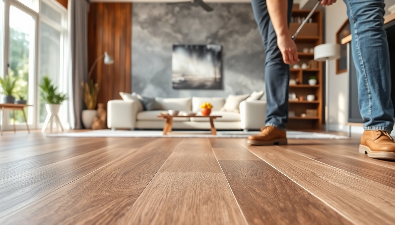 Transform your space with luxury vinyl flooring near me, displayed in a modern interior.