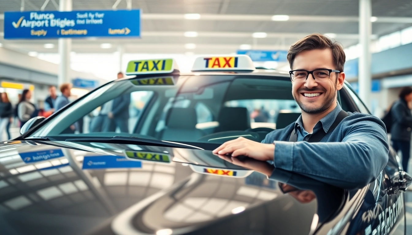 Taxi service offering smooth transfers at Luton airport with a welcoming driver.