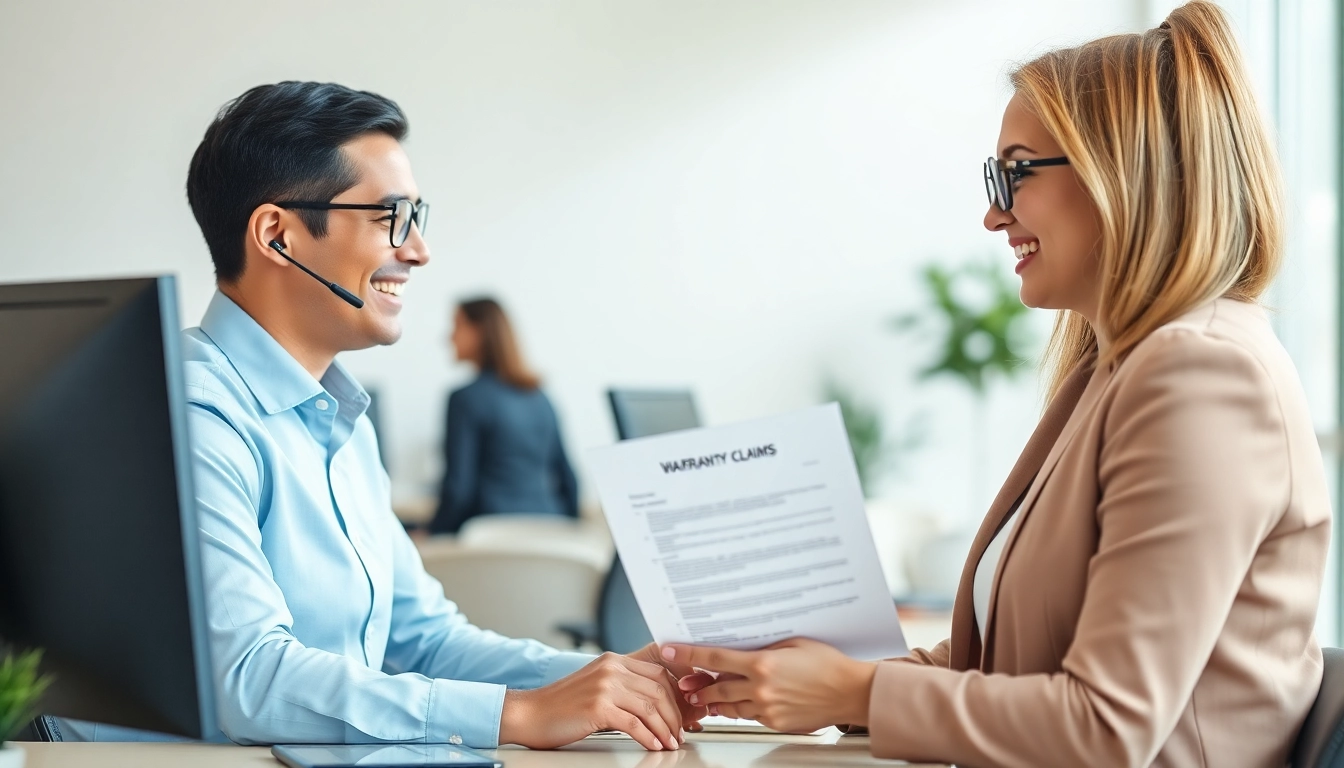 Demonstrating fast warranty claims through efficient customer service interaction.