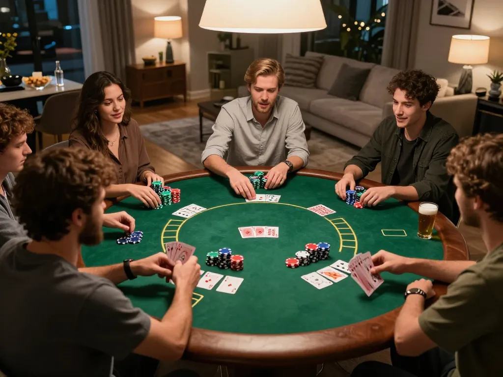 ve88 winning poker hand revealed during home game night with friends