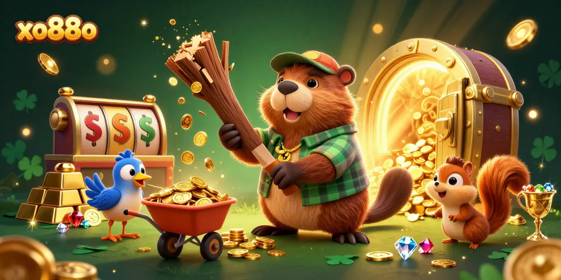 Experience the thrilling jackpots at xo88o with playful characters celebrating in a vibrant casino scene.