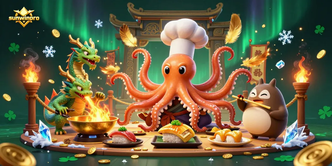 Engage in thrilling gameplay at sunwinpro with an enticing 3D illustration showcasing vibrant characters and dynamic casino elements.
