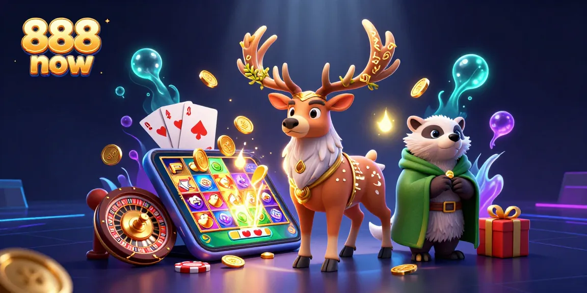 Engage with vibrant slot games at 888 now, featuring exciting characters in a dynamic casino setting.