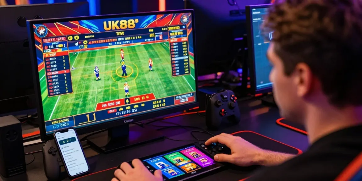 Experience dynamic online gambling at UK88 with sports betting and live games showcased in a vibrant environment.