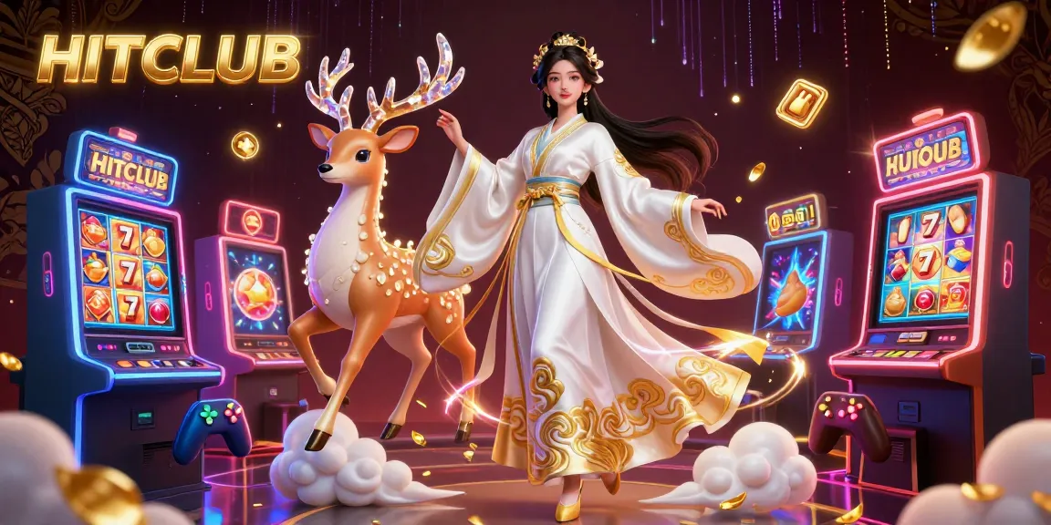 Experience the shimmering excitement of HITCLUB's jackpot slots with vibrant gaming elements.