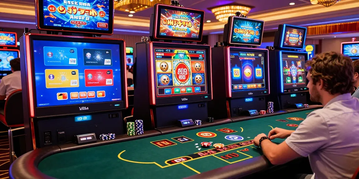 Players enjoying thrilling games at online casinos that accept credit cards, featuring vibrant visuals and immersive gaming.