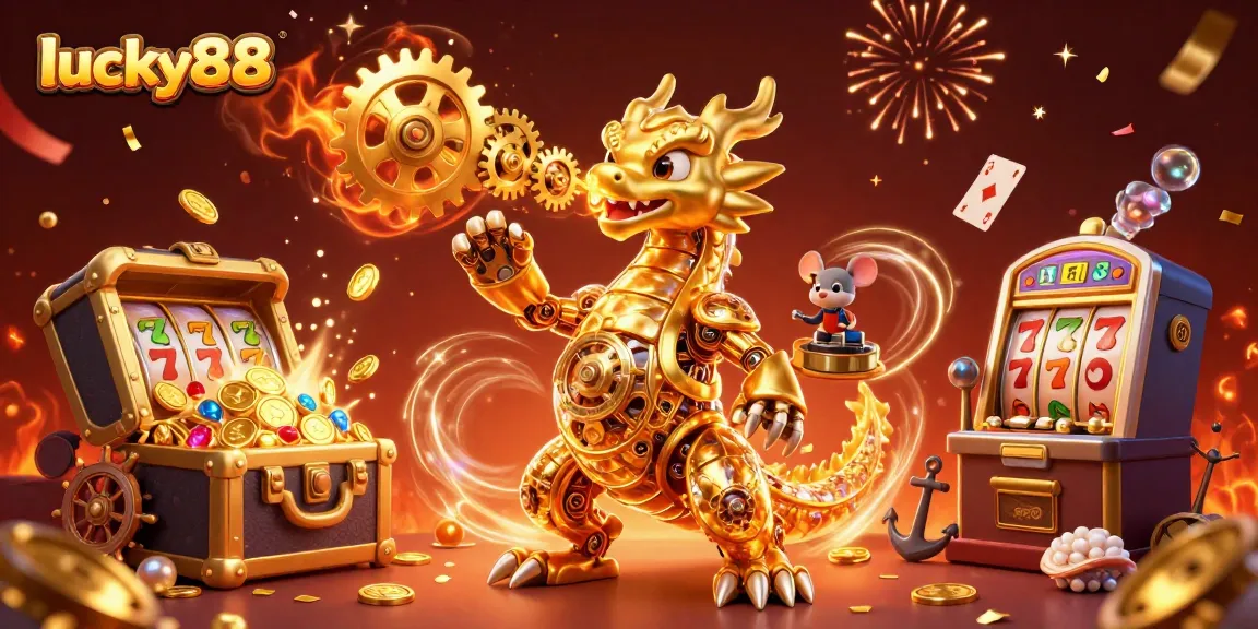 Experience exhilarating moments at lucky88 with vibrant casino elements and a dragon theme