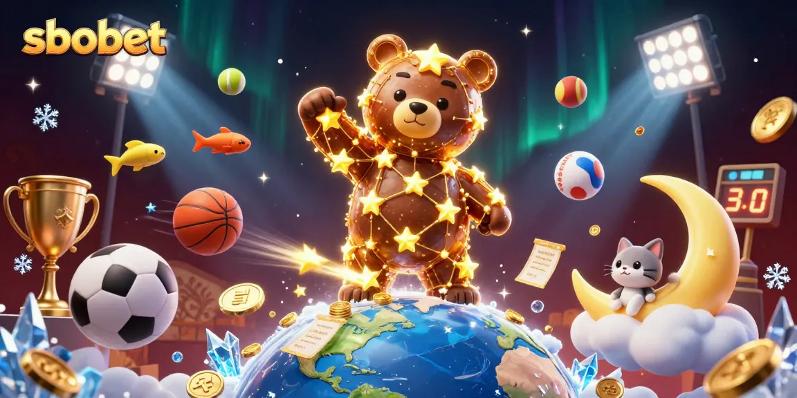 Scoop up wins with sbobet as a constellation bear reaches for coins amidst sports excitement