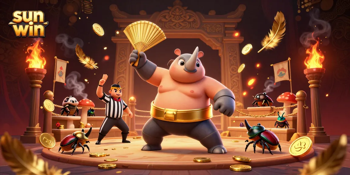 Experience excitement and winning potential at sun win with a dynamic 3D gaming scene featuring vibrant action and casino elements.