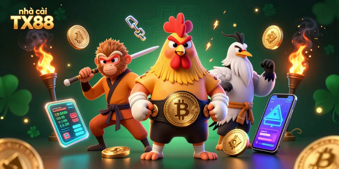 Experience thrilling games at nhà cái TX88 with dynamic characters and vibrant casino visuals.