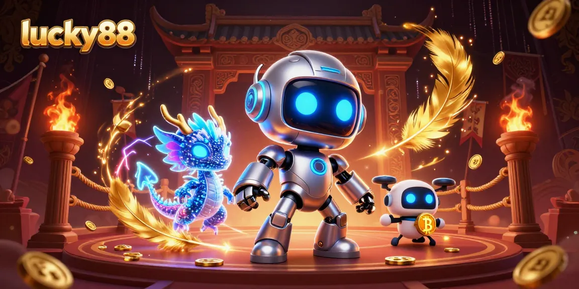 Experience the excitement of betting at lucky88 with a vibrant 3D cyberpunk casino scene featuring neon elements and rich gambling symbols.