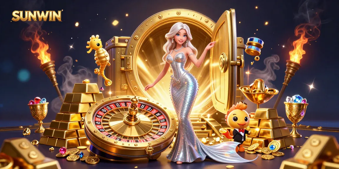SUNWIN captures unforgettable moments at the roulette wheel, amidst dazzling casino riches.