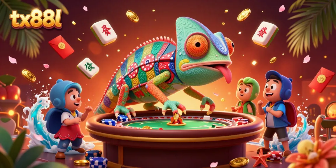 Experience thrilling excitement at tx88l with a dynamic chameleon casino owner enjoying golden rewards.