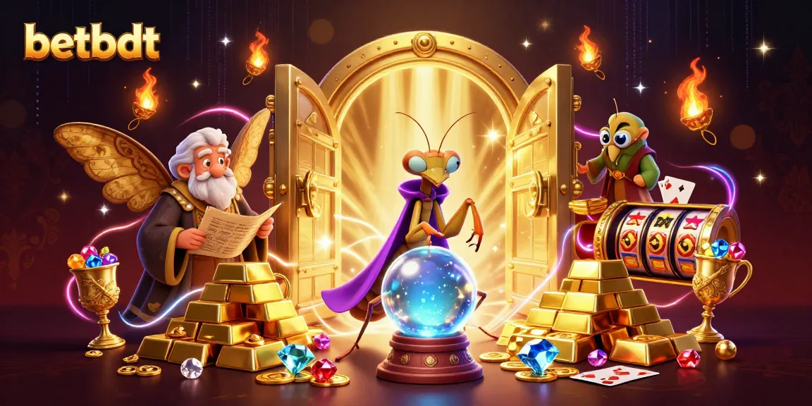Engage in slot games with betbdt as the fortune teller unveils crystal-ball mysteries surrounded by treasure.