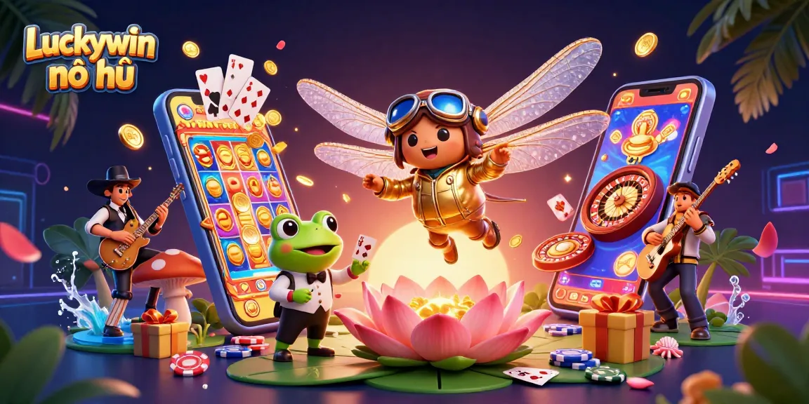 Experience the excitement of Luckywin nổ hũ with vibrant characters and dynamic slot game elements.