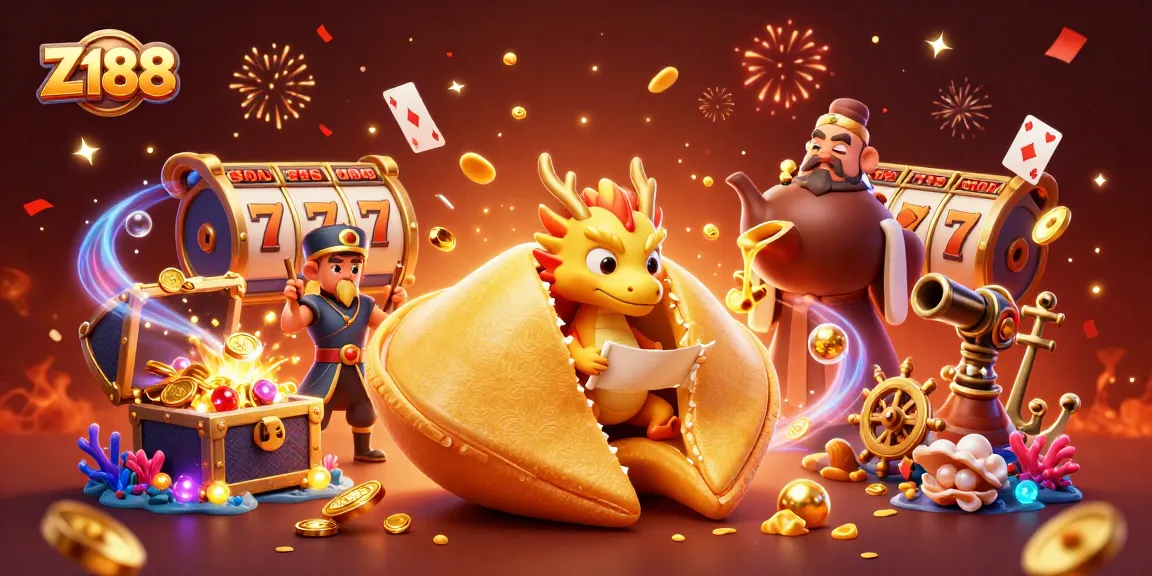 Spin to win at Z188 with exciting slot games and golden fortune cookies!