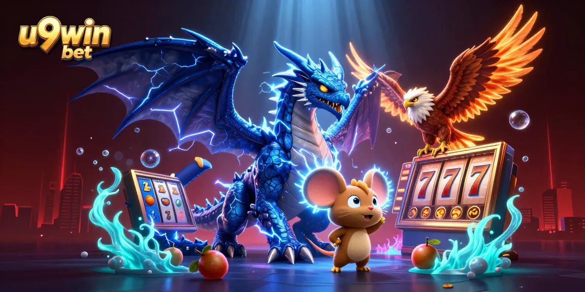 Experience thrilling gameplay with u9win bet featuring vibrant slot reels and energetic characters in a captivating casino environment.