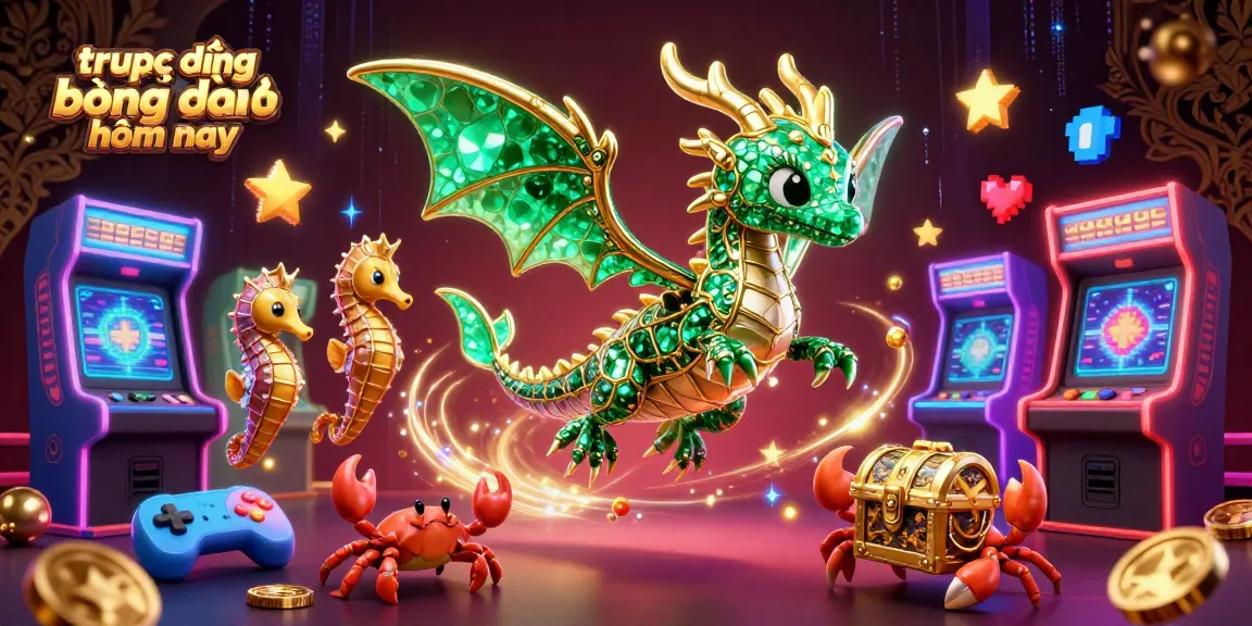 Watch trực tiếp bóng đá hôm nay with a vibrant 3D sea dragon and gaming elements in action